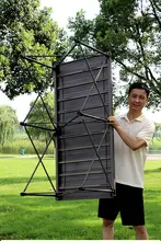 歩林 GuideSeries アウトドア折りたたみピクニックテーブル【メタルブラシ仕上げ・昇降可能】