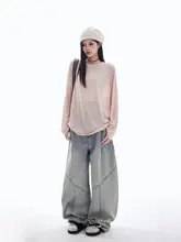 した雰囲気のグリーン長袖Tシャツ【軽やかで通気性抜群・UVカット・女性用】