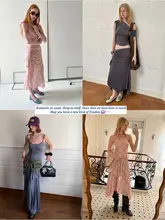 デザイン性のある短袖トップスとドレープ仕立てのストレートスカートのバランスが取れたドレス（セットアップ対応）
