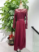 刺繍入りネットチュールドレス【クリエイティブデザイン・フリル付き・秋冬用】