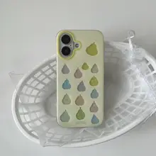 カラフル梨のデザインiPhoneケース【ポリカーボネート製・落下防止・可愛いスタイル】
