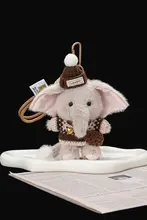 ぬいぐるみ バッグチャーム ゾウ 長い鼻 ふわふわ モコモコ マスコット ストラップ レディース プレゼント ギフト