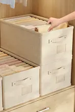 収納ボックス 家庭用 クローゼット 階層 整理ボックス 衣類 ズボン 布製 麻 折りたたみ