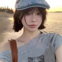 グレーのショートスリーブトップス【オフショルダー・女性用・夏用・猫デザイン】