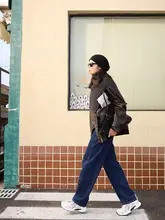 日本製デニムのスリムバナナパンツ【スタイリッシュ・快適なフィット】