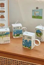カップル用 セラミック製ペアマグカップセット【ギフトボックス付き・ふた付き・家庭用】