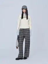 トリコロールストライプデザインのポロニットセーター【冬用・翻領】
