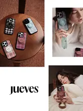 JUEVES スマホケース iPhone対応 手帳型 ヴィンテージ チェック柄 マグネット 着回し オリジナル 「JUEVES」