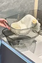 透明洗面器【大容量・高品質PET・シンプルデザイン】