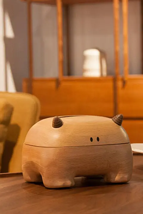 クルミ材ティッシュボックス【子供向け・インテリア・創作ギフト】