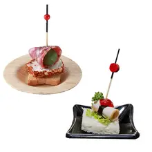 かわいい花デザインの使い捨てフルーツフォーク【カクテル＆串焼き用・おやつやサンドイッチに最適】