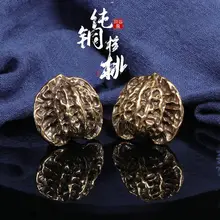 純黄銅製 健身用握り球【古玩・精密鋳造・飾り用】