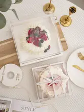 6寸三段構造加高ムースケーキ用ボックス【金箔仕上げ・4/5寸ケーキ対応】