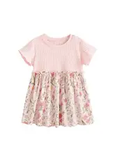 可愛いデザインの姫風ワンピース【夏用・短袖・子供用】