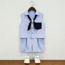 子供用 夏のファッション無袖シャツ＆ショートパンツ【男の子・女の子・卒業式用】（セットアップ対応）
