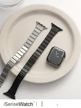 クロスデザインのApple Watch用金属バンド【夏用・通気性・男女兼用】（セットアップ対応）
