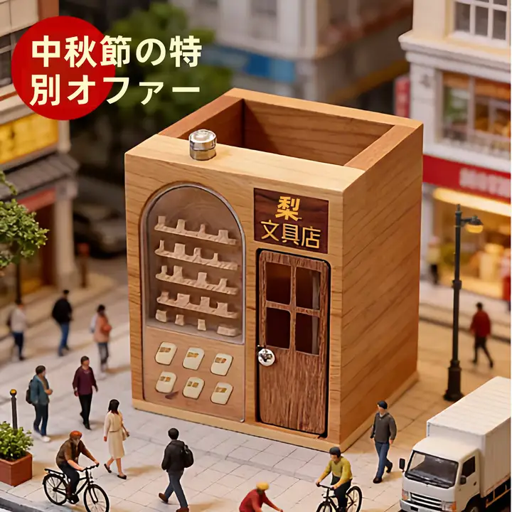 ペン立て 収納ボックス 天然木 卓上 文房具 小物整理 おしゃれ 学生 ギフト プレゼント