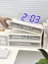 デスク用収納ボックス【引き出し式・透明・文具・化粧品・学生寮用】