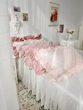 ハンドメイドの大葉フリル枕カバー【コットン100%・極上の柔らかさ】