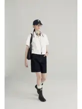 夏用デニムコットン中パンツ【通勤対応・シンプルデザイン・洗い仕上げ】