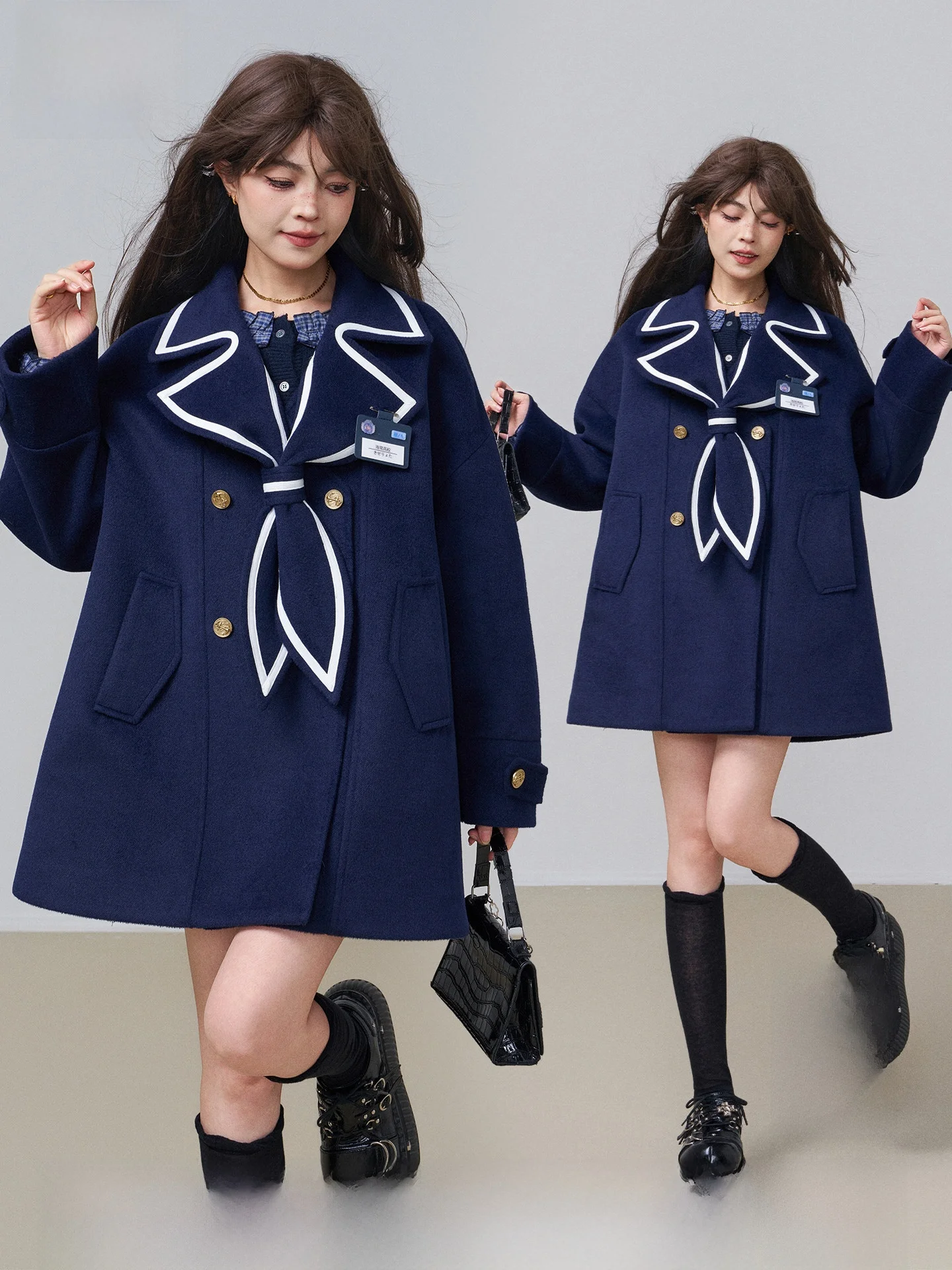 中古制服と新品制服の違いは？学院風の毛料コートで答えを知る