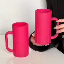 アンティーク風 バイオレット 大型取っ手付きグラスカップ【家庭用・多用途】
