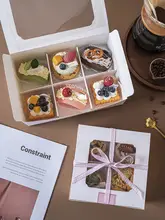 46穴あけ不要四分割スイーツボックス【アフタヌーンティー・ケーキとシュークリーム用】