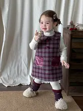 秋冬用の子供向けドレス【加厚・バックレス・プリンセススタイル】（セットアップ対応）