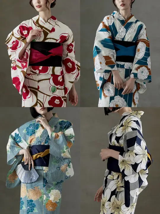 女性用 和服 浴衣【オーソドックスなデザイン・純綿素材】