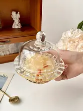 燕窝ボウル 家庭用 ガラス 蓋付き 透明 精巧 高級 フルーツ おやつ デザート 小さいスープボウル