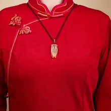 天然黄水晶のセミペンダント【男女兼用・文昌・誕生年に最適なギフト】