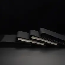 シンプルな黒のA5メモ帳【PUレザー・リングバインダー・黒いカード紙の内ページ】