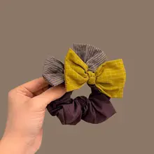 春季おすすめ！ダブルリボンヘアゴム【シンプルでおしゃれ】（セットアップ対応）