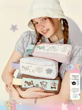ペンケース 文具収納 女子 中高生 大容量 手提げ バッジデコ 通学 おしゃれ 「VANWALK gulugulu」