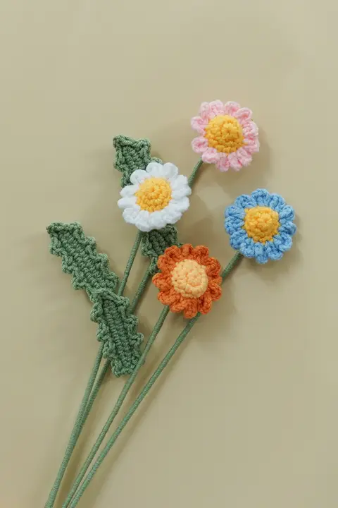 小さなデイジー ブーケ 卒業祝い 女友達用 手作り感覚 本物そっくりの花