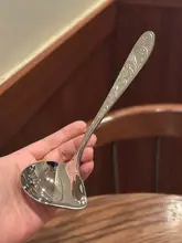 ステンレス製 スープサーバースプーン【厚手・家庭用・分けて使えるデザイン】