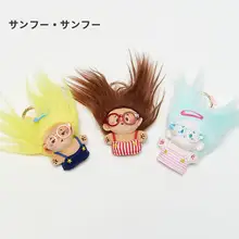 ファニーなモフモフ人形の壁掛け装飾【クリエイティブデザイン・毛根のあるかわいいアクセサリー】