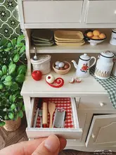 ミニ田園風ダイニングサイドキャビネット【模型家具・キッチン用】