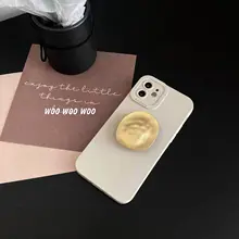 カジュアルなデザインのカキ色スマホケーススタンド【iPhone対応・薄型・高級感あり】