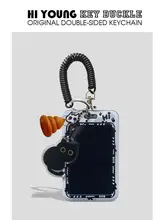 ICカードケース 定期入れ 黒猫モチーフ 可愛い オリジナル コンパクト 通勤 通学 社員証 IDケース 「HiYOUNG」