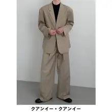 韓国デザインのカジュアルテーラードジャケット【肩パッド付き・クールスタイル・メンズ】（セットアップ対応）