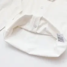 子供用長袖薄手シャツ【コットン・カーディガン・ホワイト・春秋用】