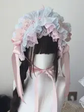 手作りの桜の下の告白リボンヘアバンド【うさ耳・古風・飾り付き】