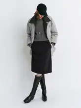 極上の柔らかさのコットン素材 半身スカート【内側キルティング・あたたかい】