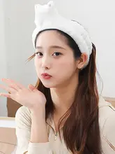 猫耳デザイン 洗顔用ヘアバンド【ソフト・女性用・メイク落とし対応】