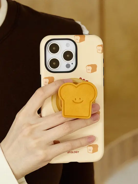 スマホケース iPhone対応 食パンデザイン 韓国輸入フィルム マグネット式 2層構造 全面保護 上品 秋冬 「Ufology」