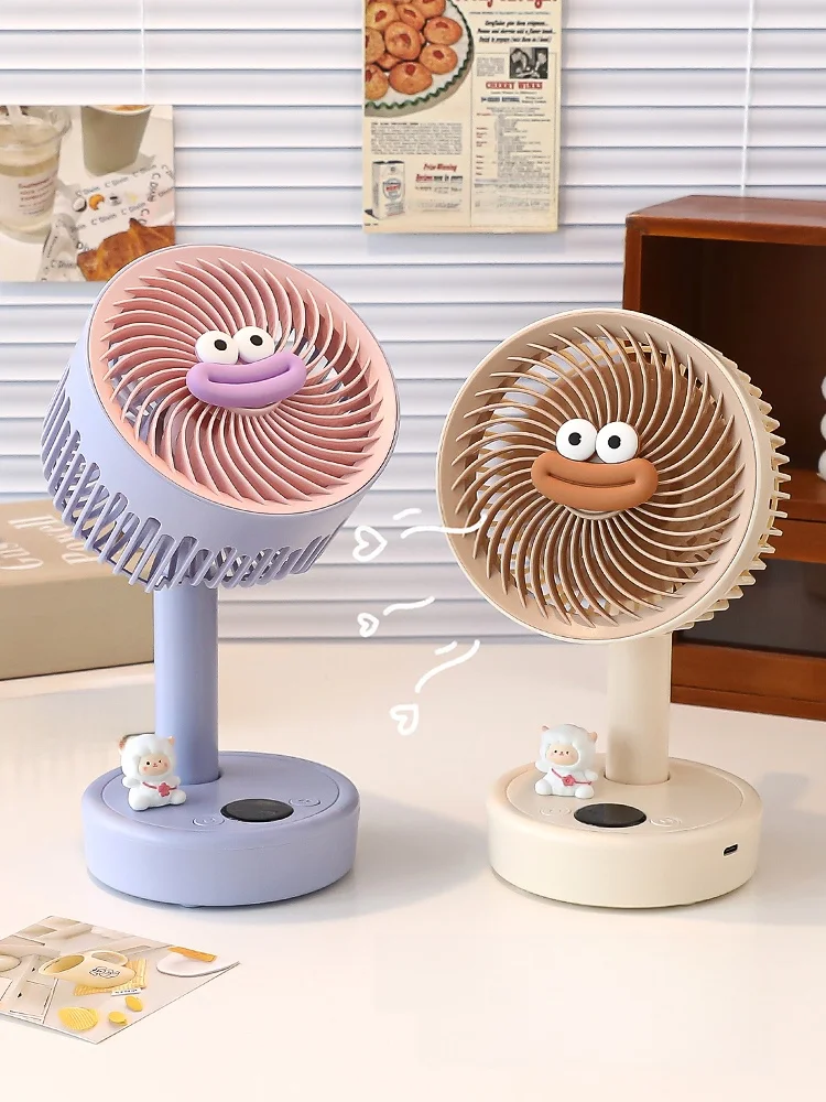 静音USB充電式デスクファン：首振りカクカク機能で頭部冷却を実現