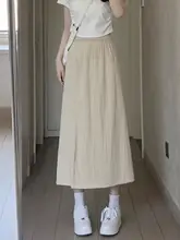 グレーのアイスシルクスカンツ【ハイウエスト・Aライン・カジュアル・ワイドレッグ】（セットアップ対応）