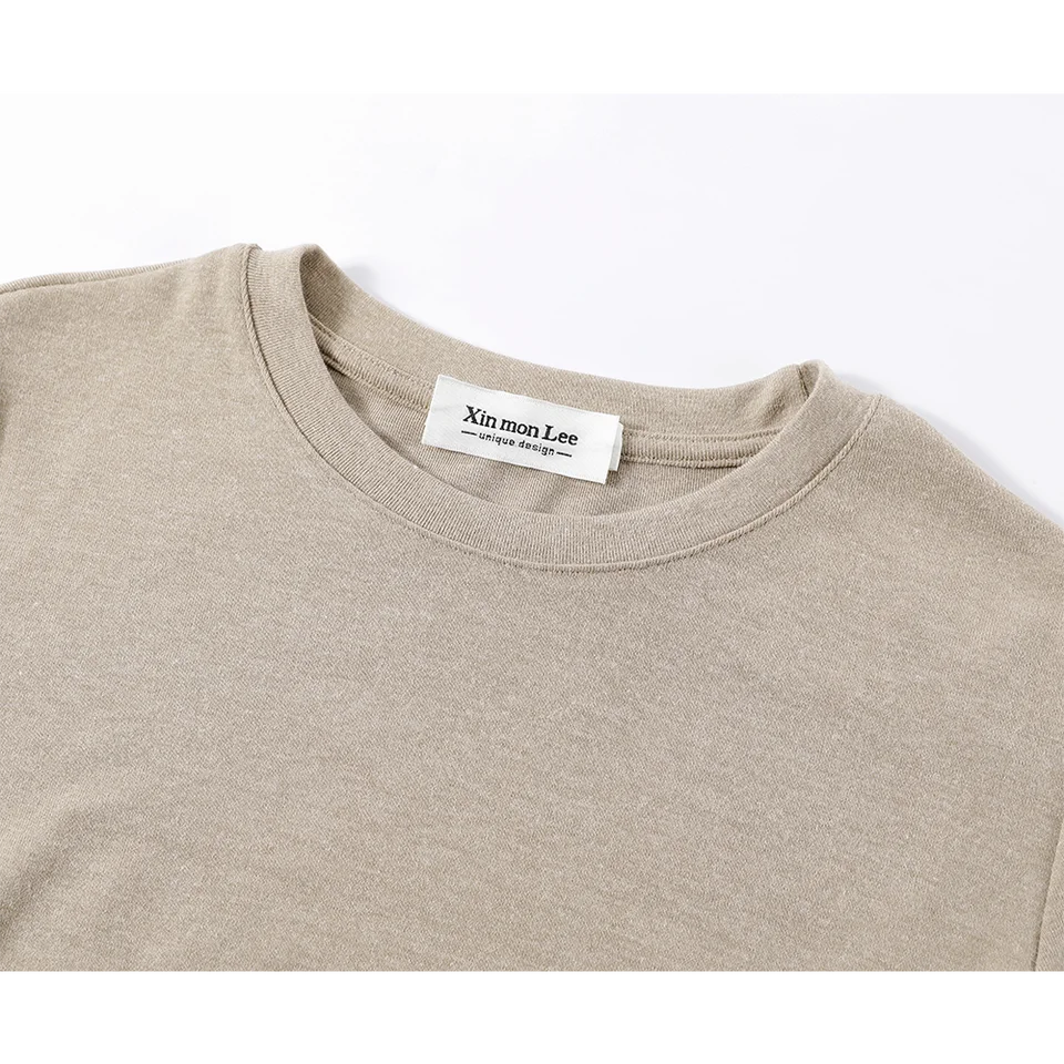 カジュアルな学院風Tシャツ【丸首・着やせ効果・ニット・秋用・ベストとの重ね着対応】（セットアップ対 応）