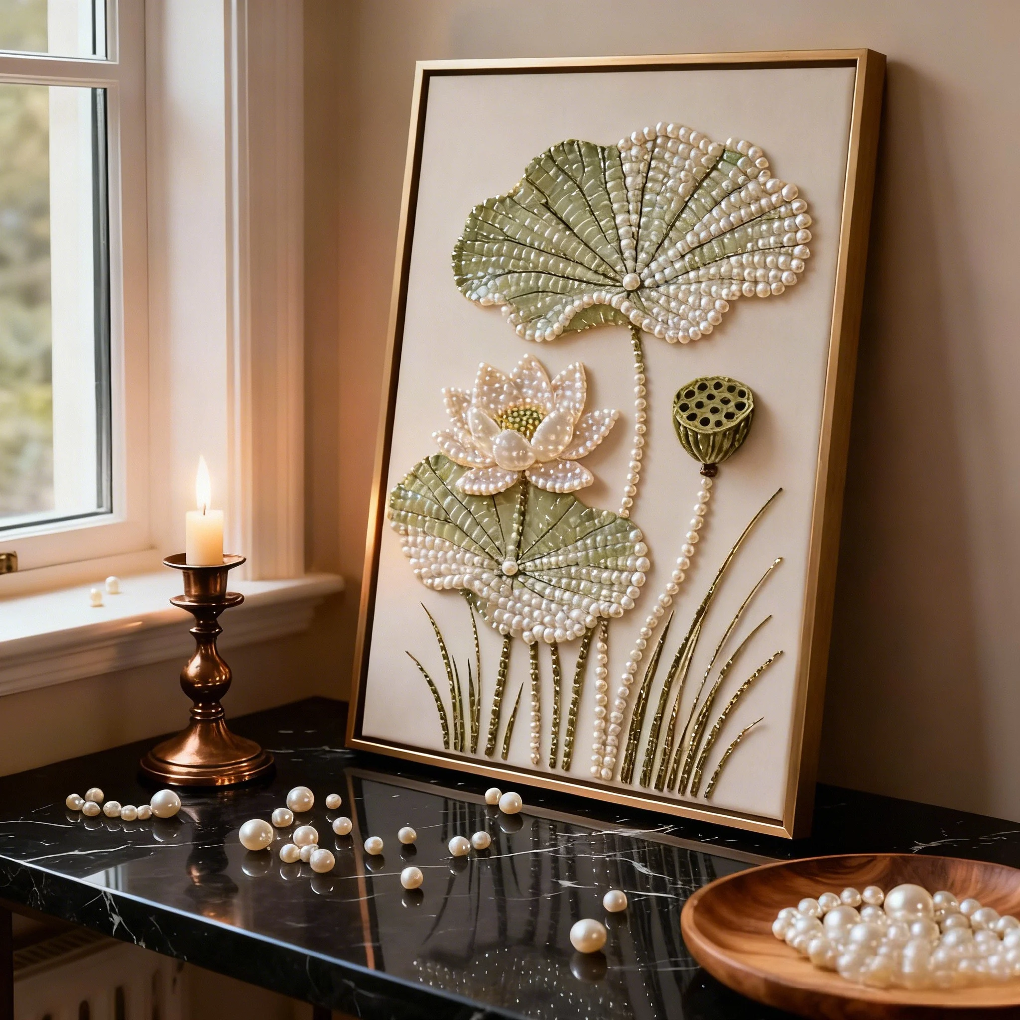 1×4と2×4のDIYで悩むなら、アート＆クラフトの心を込めて「蓮の花と真珠の立体アート装飾画」を選ぶべき？